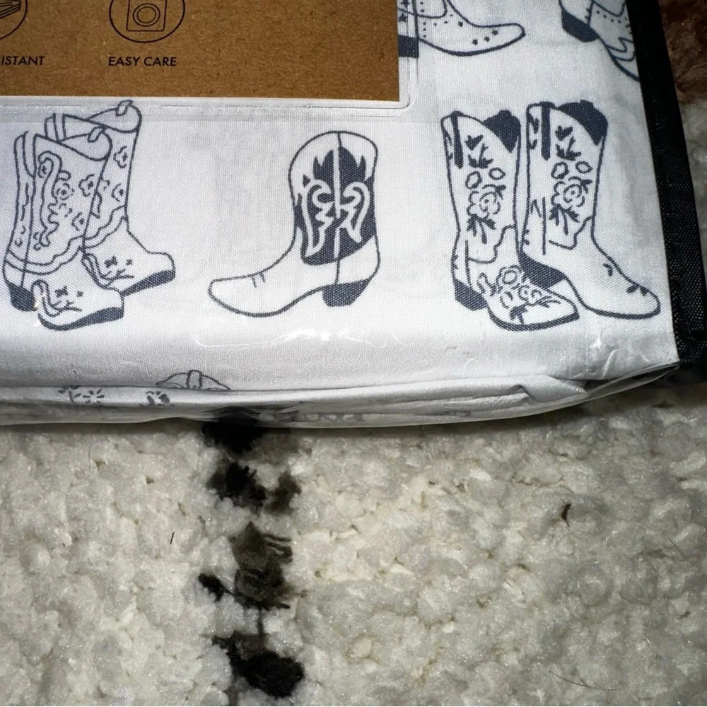 NEW Wrangler Blue Cowboy Boots 4pc Queen Size Sheet Set – All Season Comfort